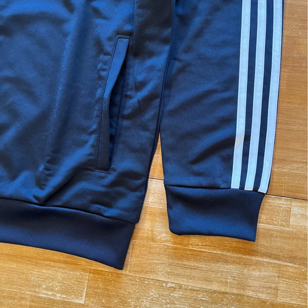 ADIDAS Essentials Navy Blue 3-Stripes Track Suit - Picture 5 of 11